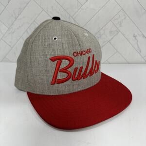 Nostalgia Co. Mitchell & Ness Chicago Bulls Grey Red Snapback Hat